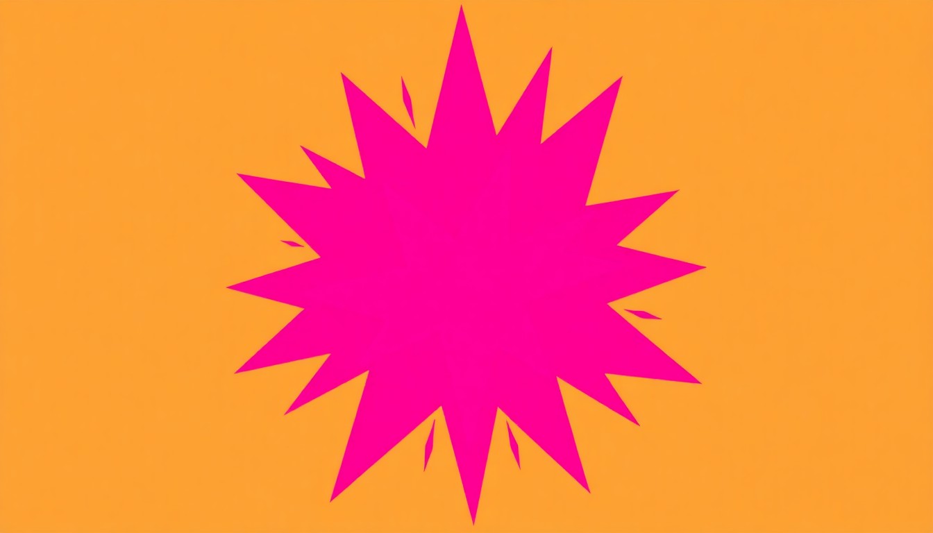 An abstract, geometric composition of bold, overlapping shapes in bright, vibrant colors, conceptually representing the high-energy party atmosphere of a Pitbull and Lil Jon concert.