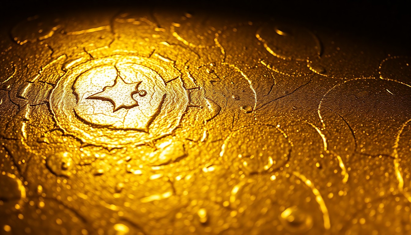 An abstract close-up photograph of a richly textured, golden-hued surface, resembling the illuminated pages of an ancient manuscript, conveying a sense of reverence and timelessness associated with the Catholic liturgical tradition.