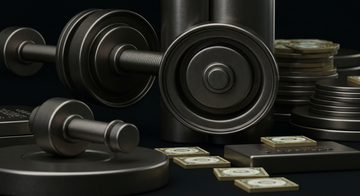 An extreme close-up of various gears, levers, and metal components that make up the complex machinery of a banking system, conveying the technical complexity and institutional power of the financial industry.