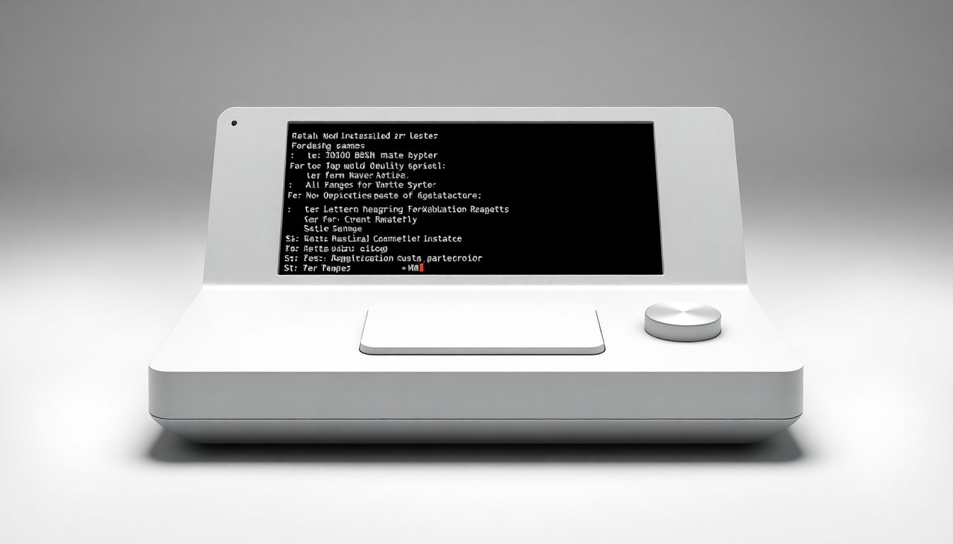 An extreme close-up of a sleek, matte black command-line interface device with clean, geometric lines and subtle metallic accents, conceptually representing the precision and reliability of Bash scripting for file and directory management.