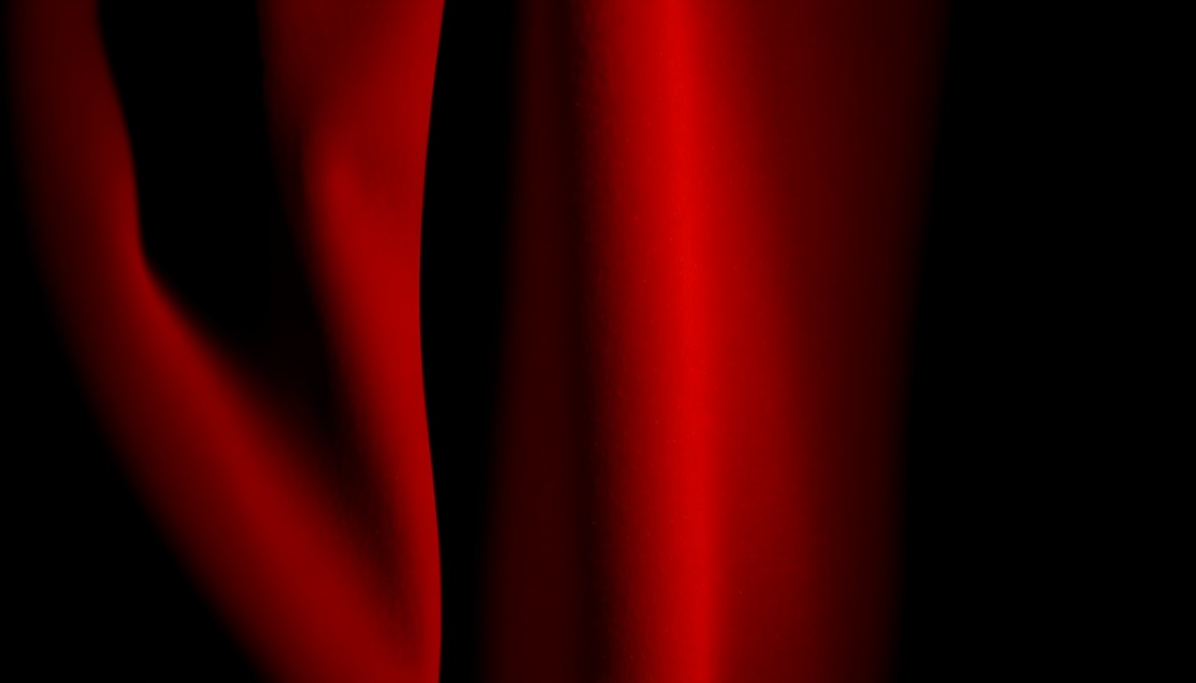 An extreme close-up of a rich, velvety red fabric texture, captured in dramatic studio lighting to evoke the glamour and lasting impact of a celebrated actress's career.