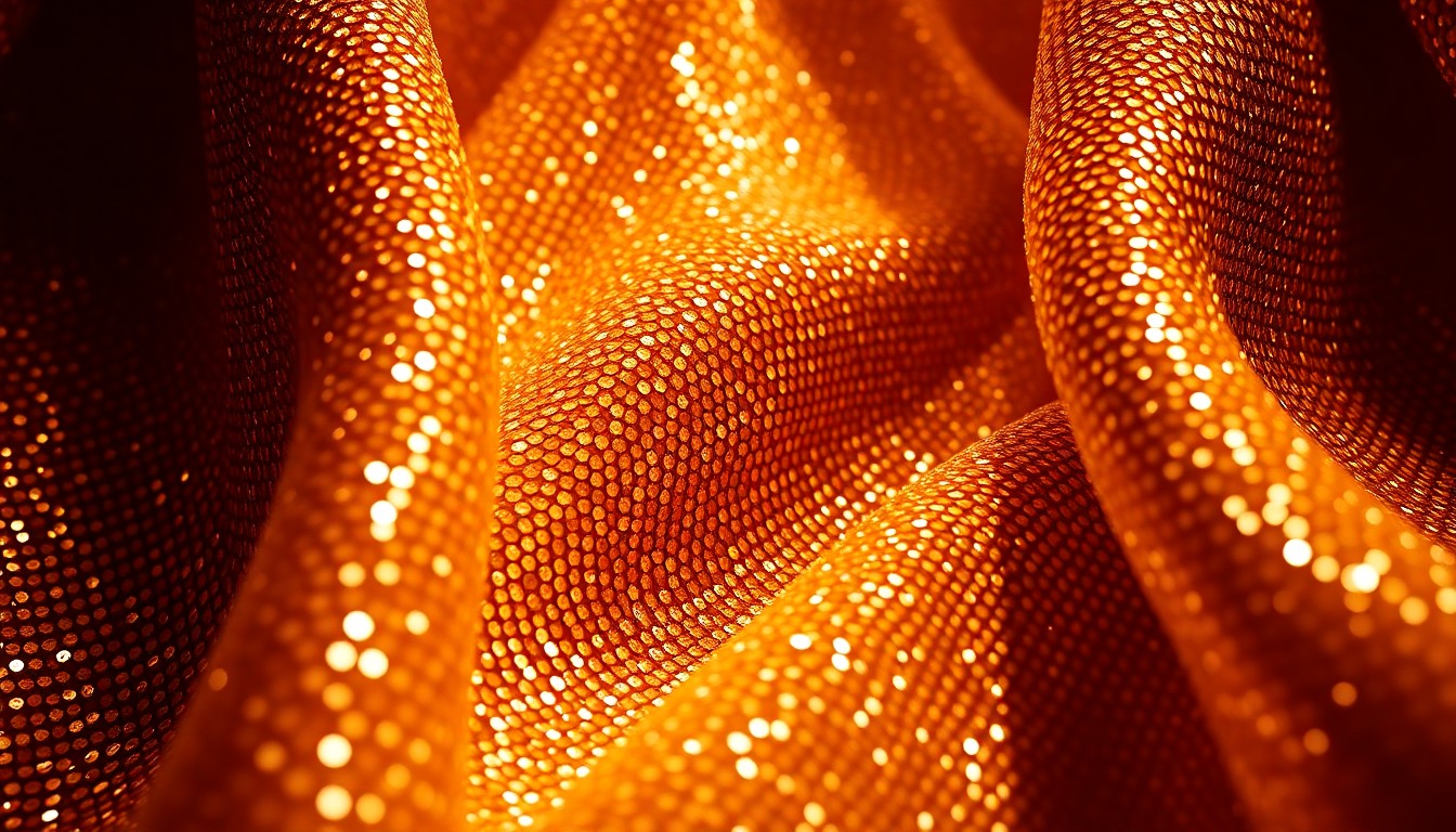 An extreme close-up of a glittering, sequined fabric texture, illuminated by dramatic studio lighting, conceptually representing the glamour and high-stakes personal drama surrounding Taylor Frankie Paul's family situation.