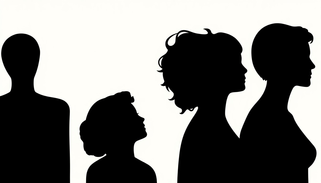 A striking abstract composition of jagged geometric shapes and bold silhouettes in high-contrast colors, conceptually representing the spirit of a film festival focused on supporting underrepresented filmmakers.