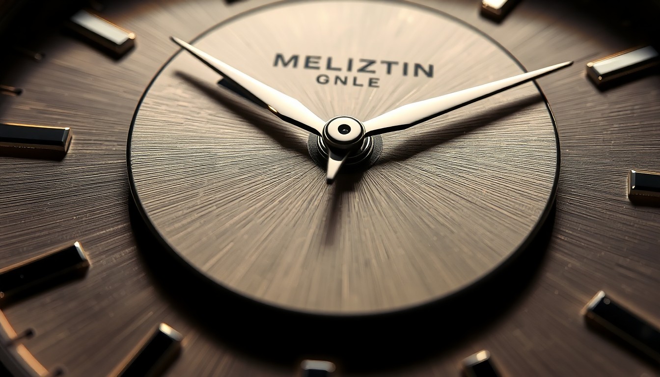 An extreme close-up of a watch dial featuring intricate metalwork and polished indices, captured in dramatic, high-contrast studio lighting to create a glamorous, high-fashion aesthetic.