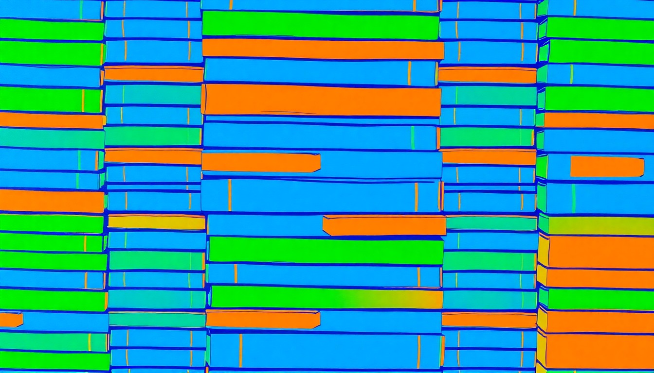 A bold, colorful silkscreen-style illustration featuring a repeating pattern of stacked textbooks in bright, contrasting hues, conceptually representing the importance of education and the community's fight to preserve teaching positions.
