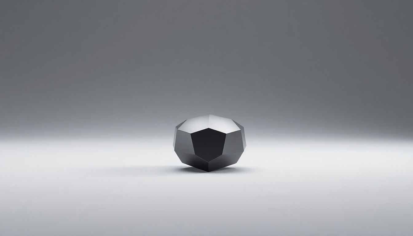 A close-up, photorealistic image of a polished, geometric polyetherimide resin pellet or component floating on a clean, monochromatic background, conveying the premium, high-performance nature of this specialty polymer.