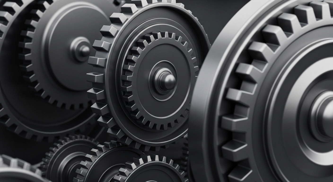 An extreme close-up of the intricate, metallic components of a banking vault or safe deposit box, representing the institutional strength and security of the financial industry.