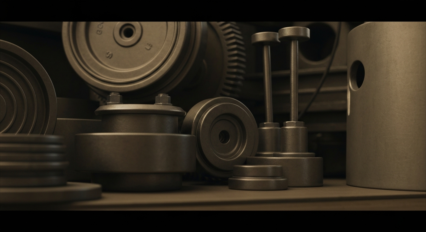 A highly detailed, black and white close-up image of gears, levers, and other industrial components, conceptually representing the intricate financial mechanisms underlying a real estate investment trust.