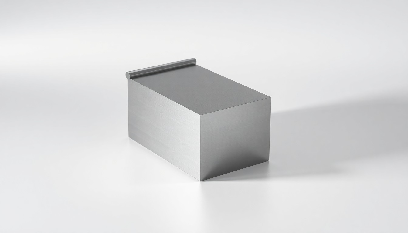 A polished, geometric metal object representing a thermal processing system, arranged elegantly on a clean, monochromatic background with dramatic studio lighting and deep shadows, conceptually illustrating the precision and performance of BTU's thermal processing equipment.