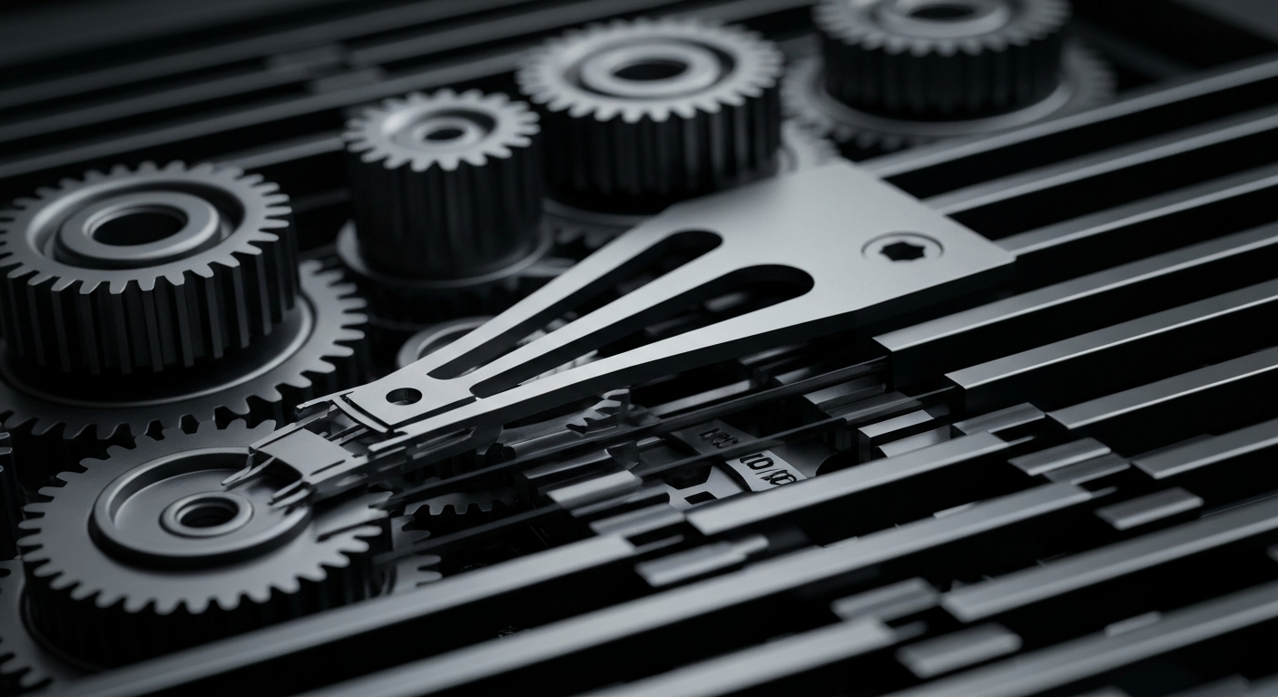 An extreme close-up of the complex, metallic components of a data storage drive, conveying the robust, industrial nature of modern data infrastructure.