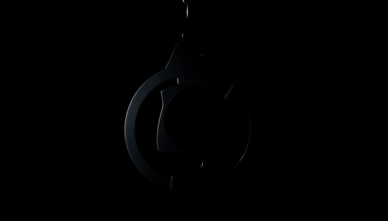 An extreme close-up photograph of a police badge reflecting a bright flash of light, creating a stark, gritty, investigative aesthetic that conceptually represents the new teen police academy program.