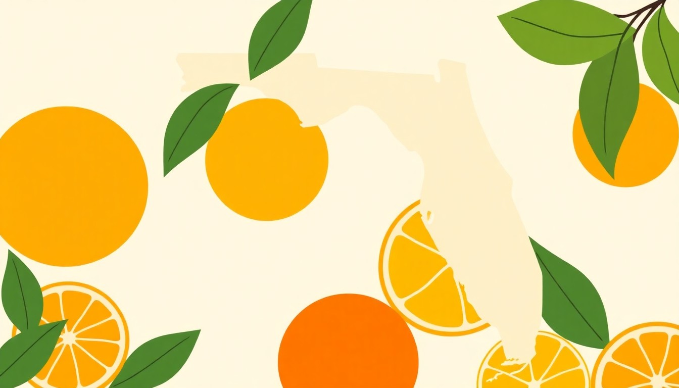 An abstract illustration composed of overlapping triangles and circles in warm citrus tones, conveying a sense of growth and optimism in the face of economic uncertainty.