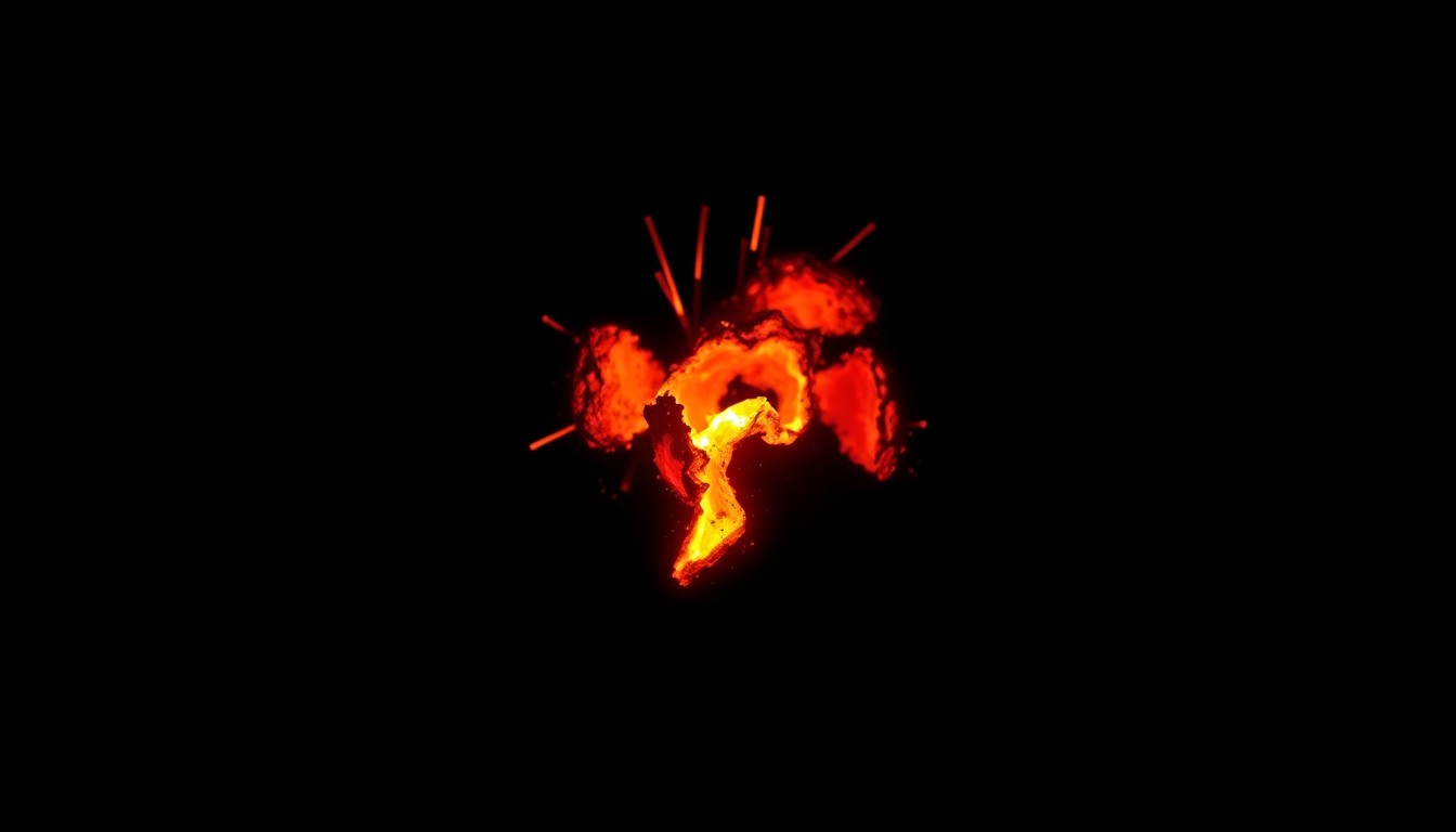 An extreme close-up of a charred and twisted metal fragment, conceptually representing the physical evidence from the Esparto fireworks explosion that is now the focus of a criminal investigation.