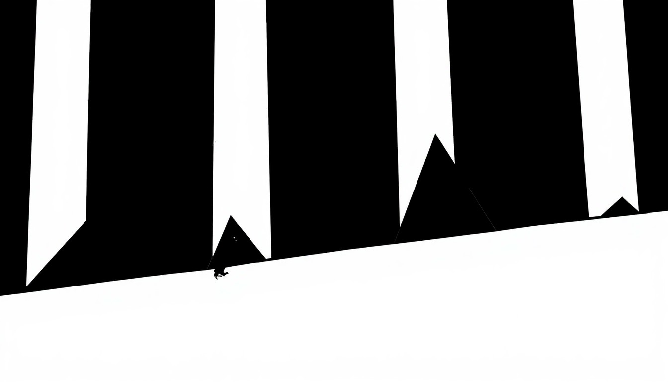 A striking black and white illustration composed of bold, angular shapes, conceptually representing the creative influence of television pioneers.