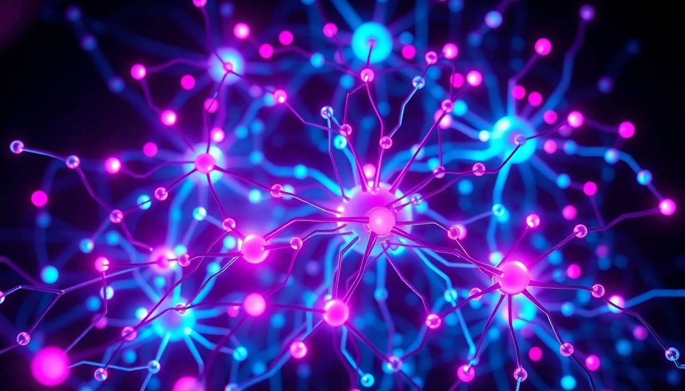 A visually striking 3D illustration depicting the intricate and luminous infrastructure of an AI neural network, symbolizing the complex and multifaceted nature of this emerging technology.