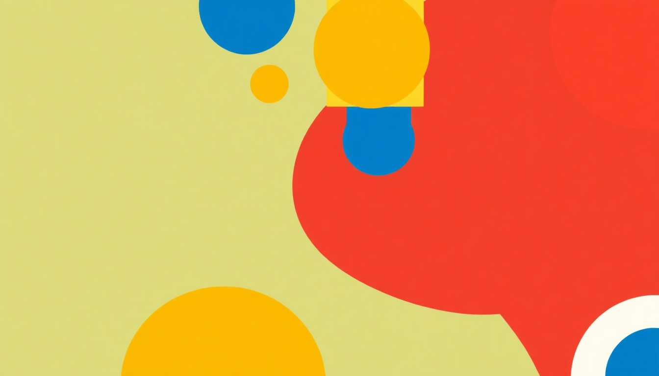 A composition of overlapping triangles and circles in shades of red, blue, and yellow, conceptually representing the rising cost of consumer goods and services in the Minneapolis-St. Paul region.