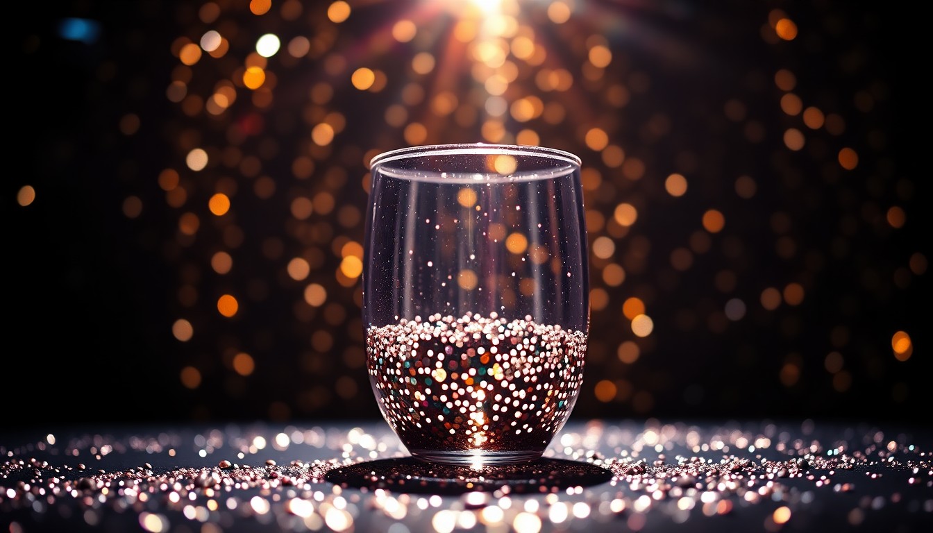 An abstract close-up image of shimmering, high-contrast textures like sequins and glittering disco glass, capturing the luxurious, high-energy aesthetic of Lyle Lovett's live performances.