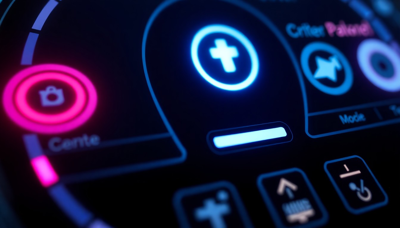 A highly detailed, glowing 3D illustration of a futuristic, illuminated control panel or interface, representing the advanced capabilities of Apple's upgraded Siri assistant. The image features intricate, cyberpunk-inspired elements and a vibrant color palette of neon blues and pinks, conveying a sense of technological innovation and progress.