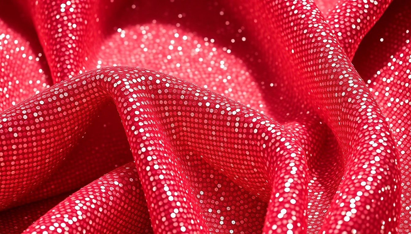 An extreme close-up of shimmering, glittering sequins under dramatic studio lighting, conceptually representing the glamour and spectacle of a high-profile television appearance by a global pop sensation.