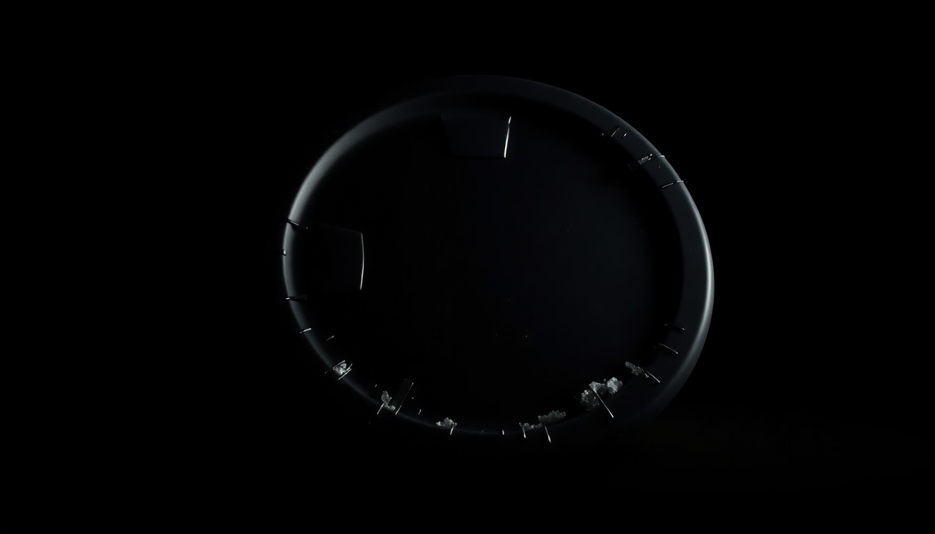 An extreme close-up photograph of a shattered picnic cooler lid, capturing the stark, gritty details and conceptually representing the tragic consequences of the ex-NYPD sergeant's actions.