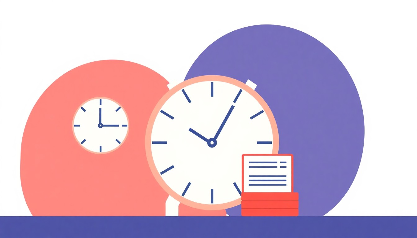 A vibrant abstract illustration using triangles, rectangles, and circles in shades of blue, yellow, and red to conceptually represent the logistical challenges and government resources involved in tax filing deadlines.