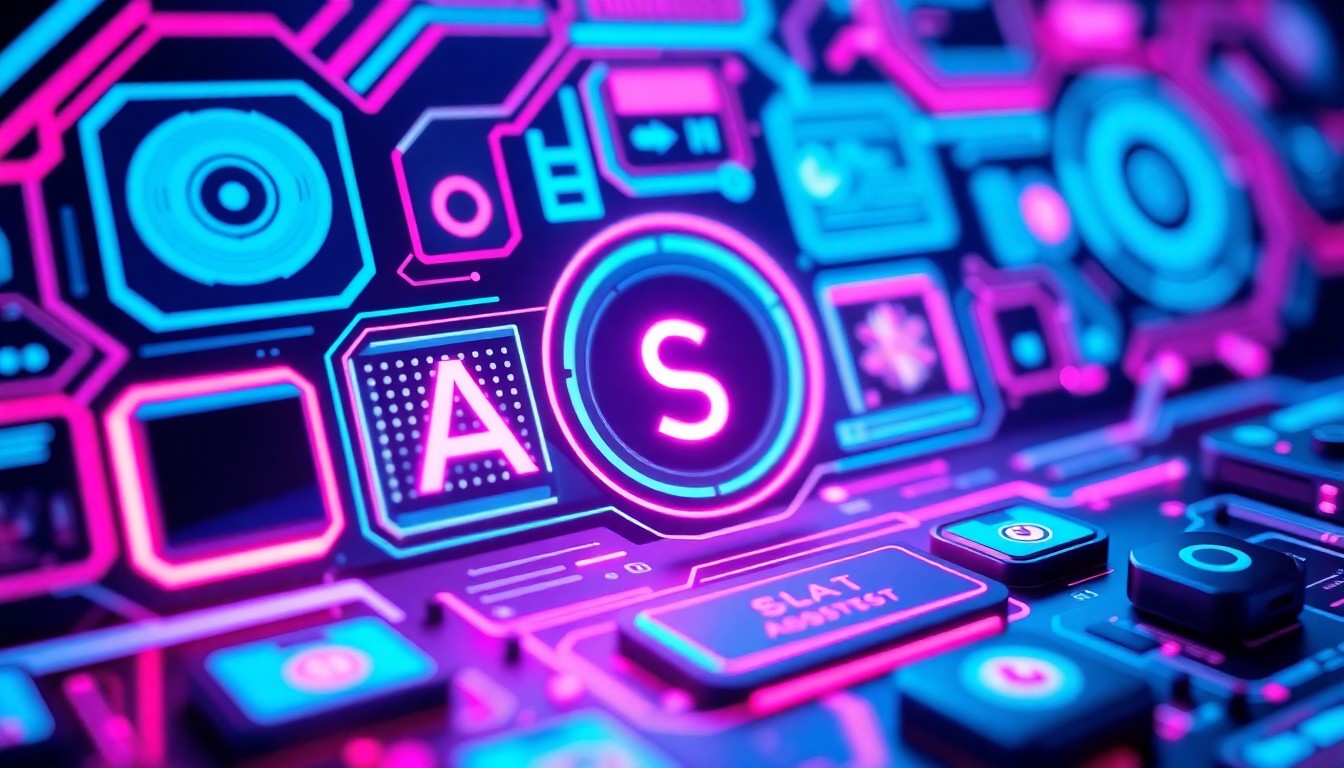 A highly detailed, glowing 3D illustration of a futuristic AI interface, with intricate digital components and neon lights, conceptually representing the complexities of advanced AI technology in customer service.