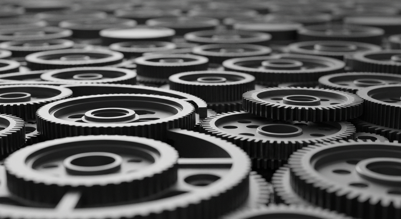 An extreme close-up of the complex gears, levers, and electronic components that make up a high-yield bond trading platform, conceptually representing the intricate financial infrastructure that powers the global debt markets.