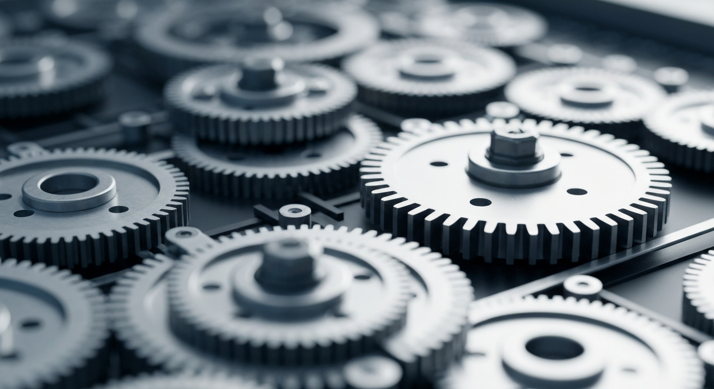 An extreme close-up photograph of the complex internal mechanisms and circuitry inside a financial trading terminal, representing the behind-the-scenes infrastructure that enables the regular dividend payments from abrdn's closed-end investment funds.