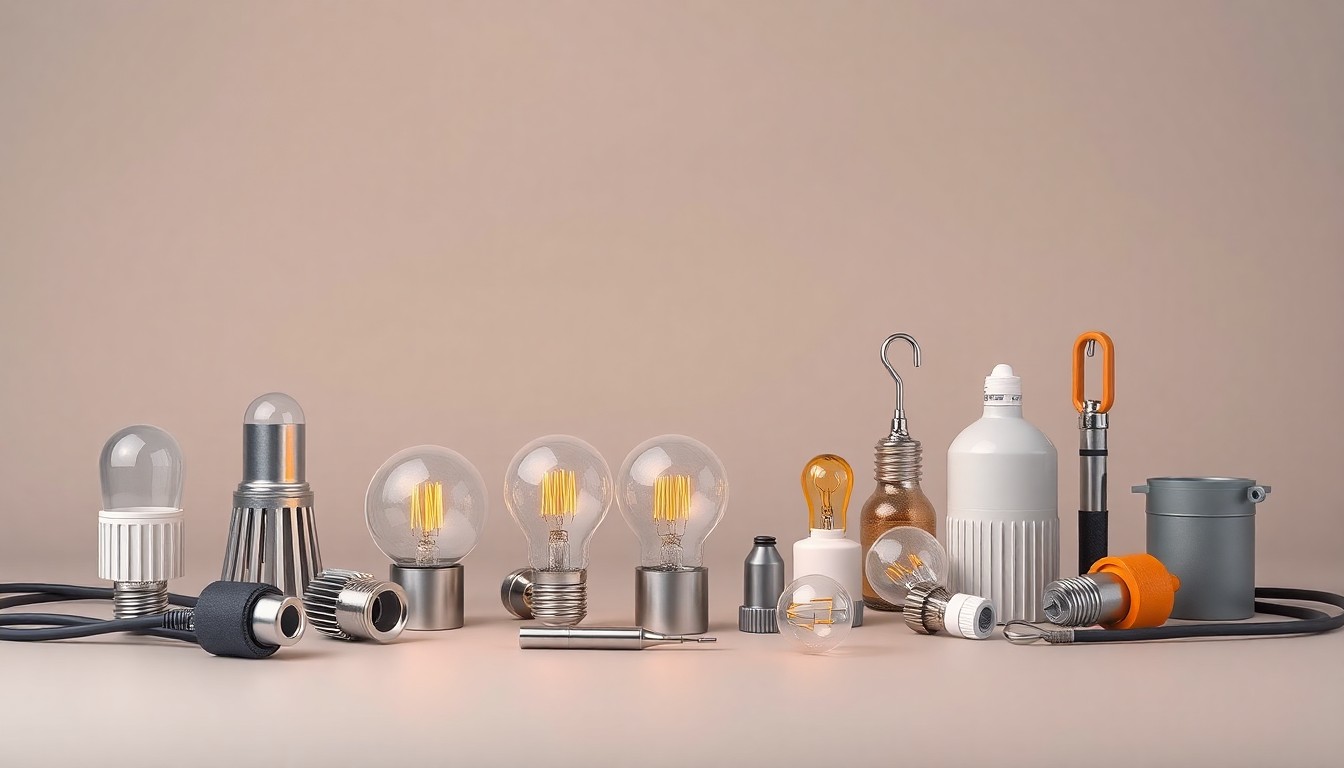 A high-end, photorealistic studio still-life photograph featuring a collection of polished electrical components and tools arranged elegantly on a clean, monochromatic background, conceptually representing the quality and expertise of a long-standing local business.