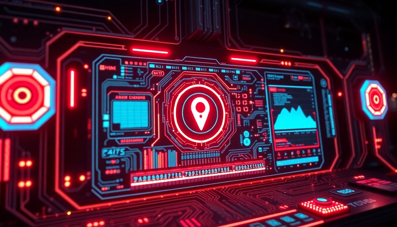 A highly detailed, glowing 3D macro illustration of a futuristic cybersecurity control panel with pulsing neon lights, intricate circuit boards, and abstract data visualizations, conceptually representing the escalating security threats facing the AI industry.