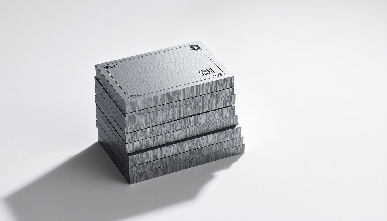 A close-up photograph of a stack of shiny, metallic financial instruments arranged in a minimalist, high-contrast studio setting, conceptually representing the abstract ideas of corporate strategy and debt markets.