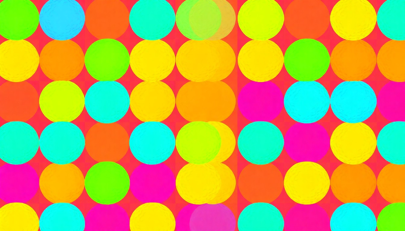 A brightly colored, high-contrast silkscreen print of a golf ball repeated in a tight grid pattern, representing the celebratory energy and community spirit of the Tunnel to Towers Foundation's annual golf tournament.