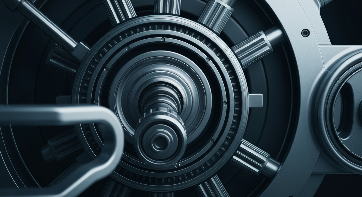 An extreme close-up of the complex internal components of a medical device, with a focus on the technical precision and engineering behind the product, conveying the innovation and sophistication of AtriCure's cardiac treatment solutions.