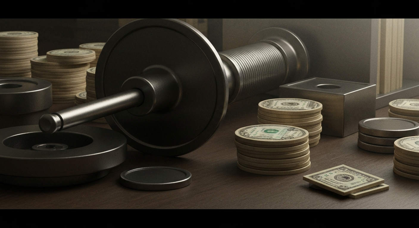 An extreme close-up of gears, levers, and other industrial components that make up the inner workings of a banking or financial institution, conveying a sense of the robust infrastructure supporting the economy.