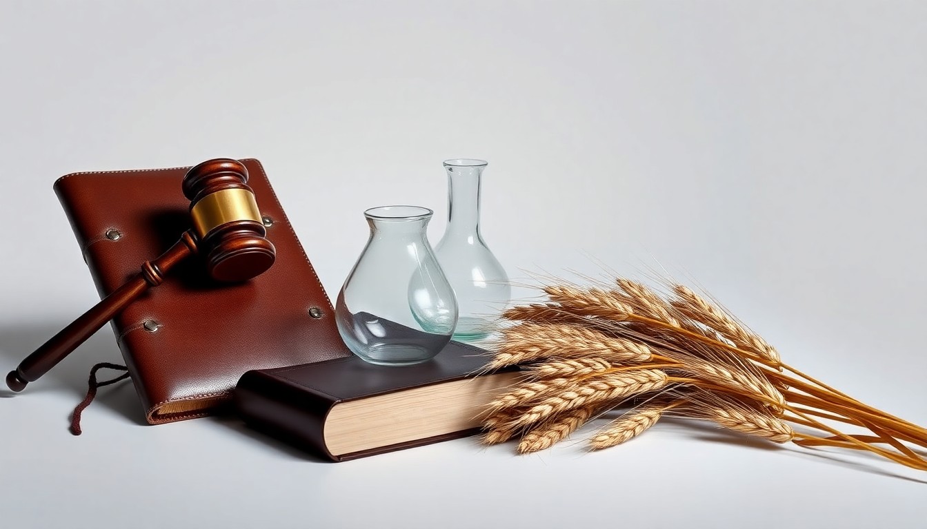 A high-end, photorealistic studio still-life photograph featuring a collection of polished, premium objects arranged elegantly on a clean, monochromatic background, symbolizing the diverse elements of Alabama's agricultural and forestry industries.