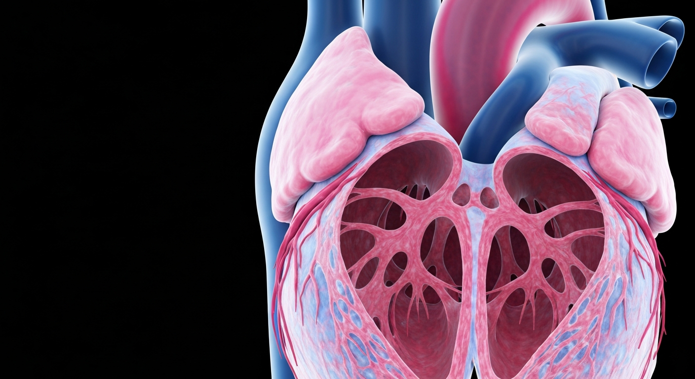 An extreme close-up X-ray photograph revealing the intricate structures and veins of a human heart, conceptually representing the disruption to patient care caused by changes in insurance networks.