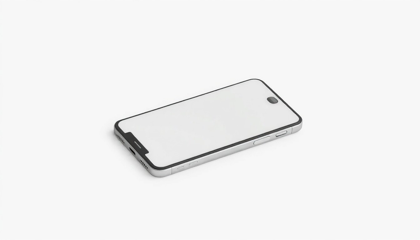 An extreme close-up of a sleek, minimalist phone accessory with a magnetic screen, showcasing the clean industrial design and highlighting its purpose as a tool for capturing better self-portraits.