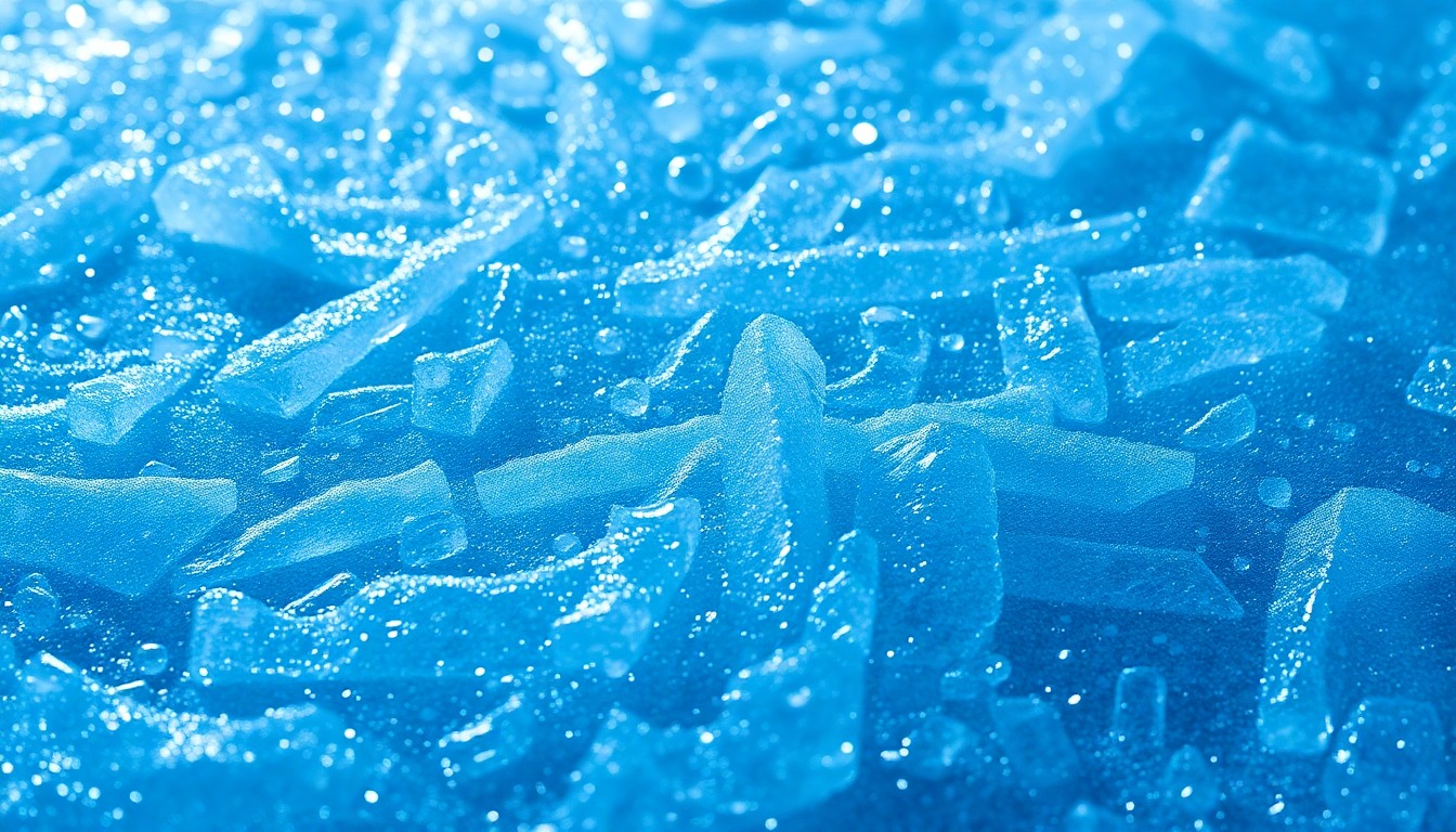 An abstract, high-contrast close-up photograph showcasing the intricate, glittering textures of ice, conceptually representing the magical, icy world of the Frozen franchise.