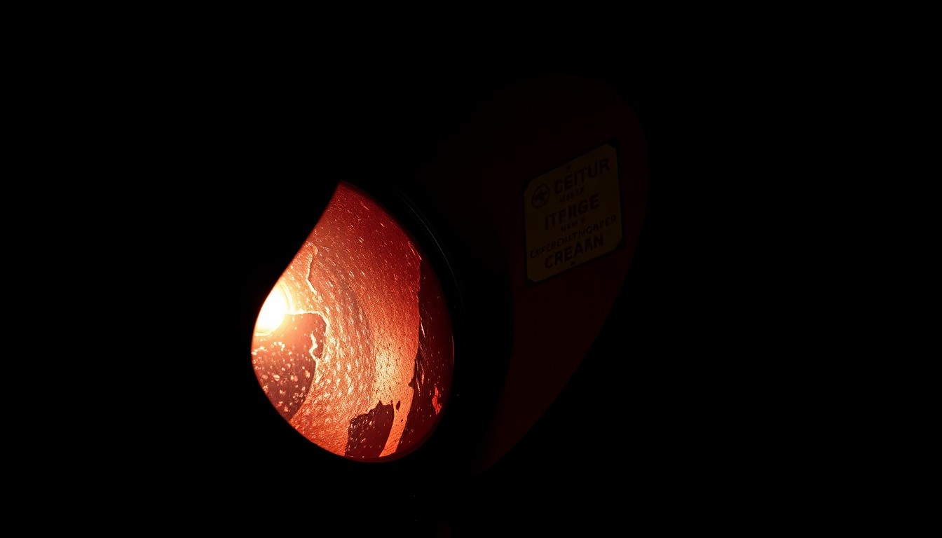 An extreme close-up photograph of a damaged traffic signal light or street sign, capturing the harsh, gritty aftermath of a pedestrian crash in Tucson.