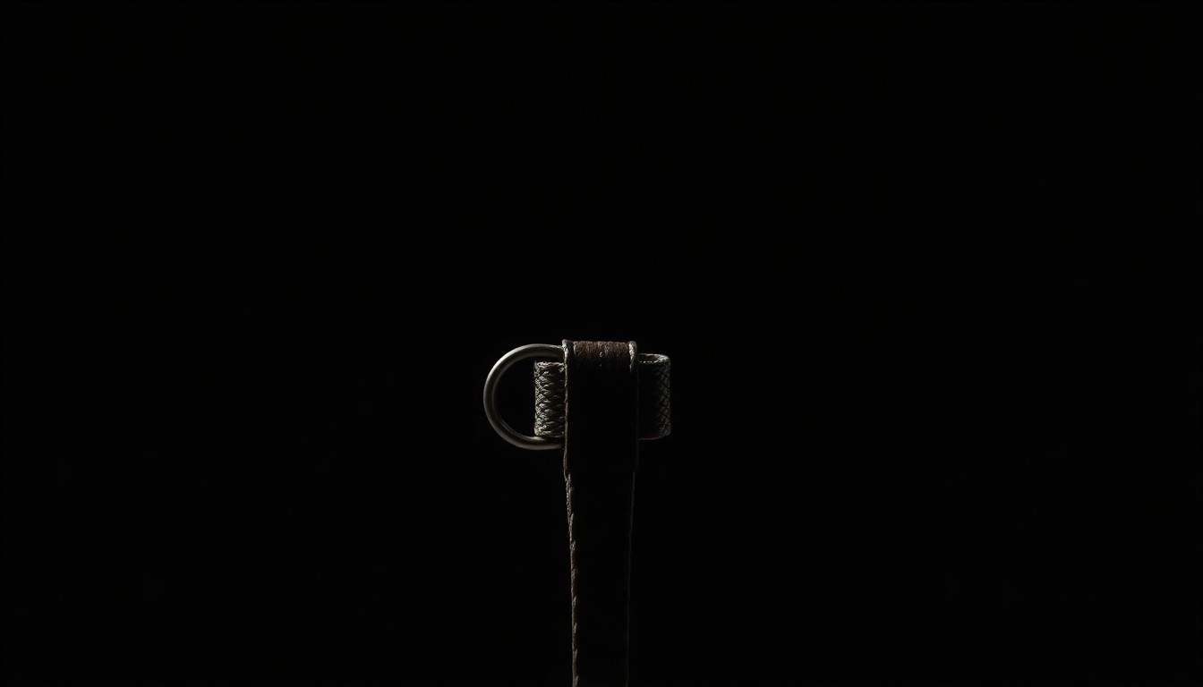 An extreme close-up of a tarnished metal dog collar against a pitch-black background, conceptually representing the neglect of animals discovered in this case.