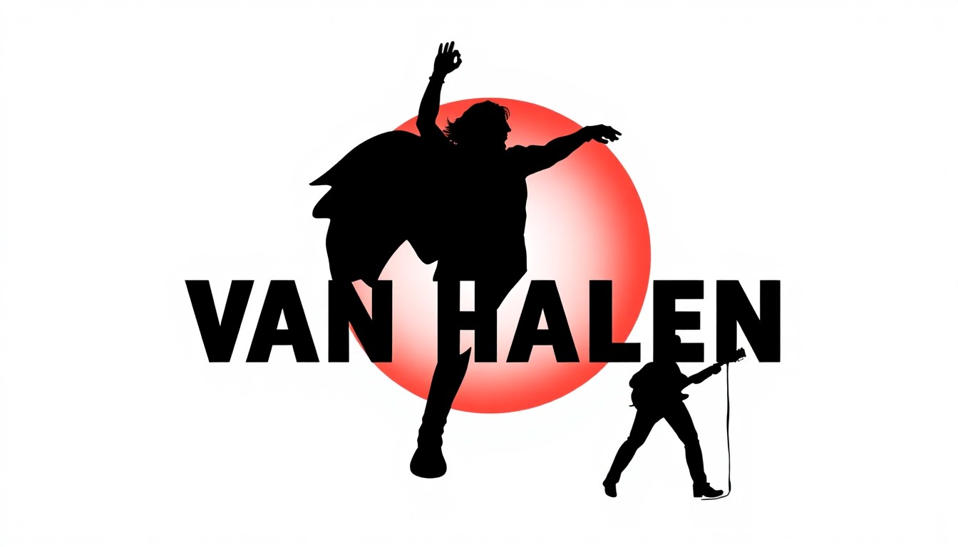 A bold, abstract illustration featuring stark, jagged geometric shapes in high-contrast red and white, conceptually representing the energy and excitement of a surprise musical performance.