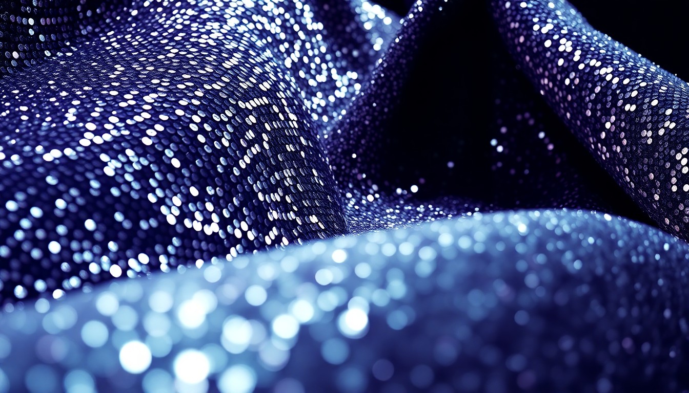 An extreme close-up of shimmering, high-contrast sequins and shattered glass, conceptually representing the glamour and legacy of the Osbourne family.