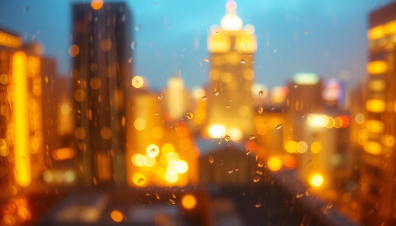 An abstract, out-of-focus image composed of warm, blurred colors and shapes, conceptually representing the luxurious and serene atmosphere of a high-end penthouse apartment.