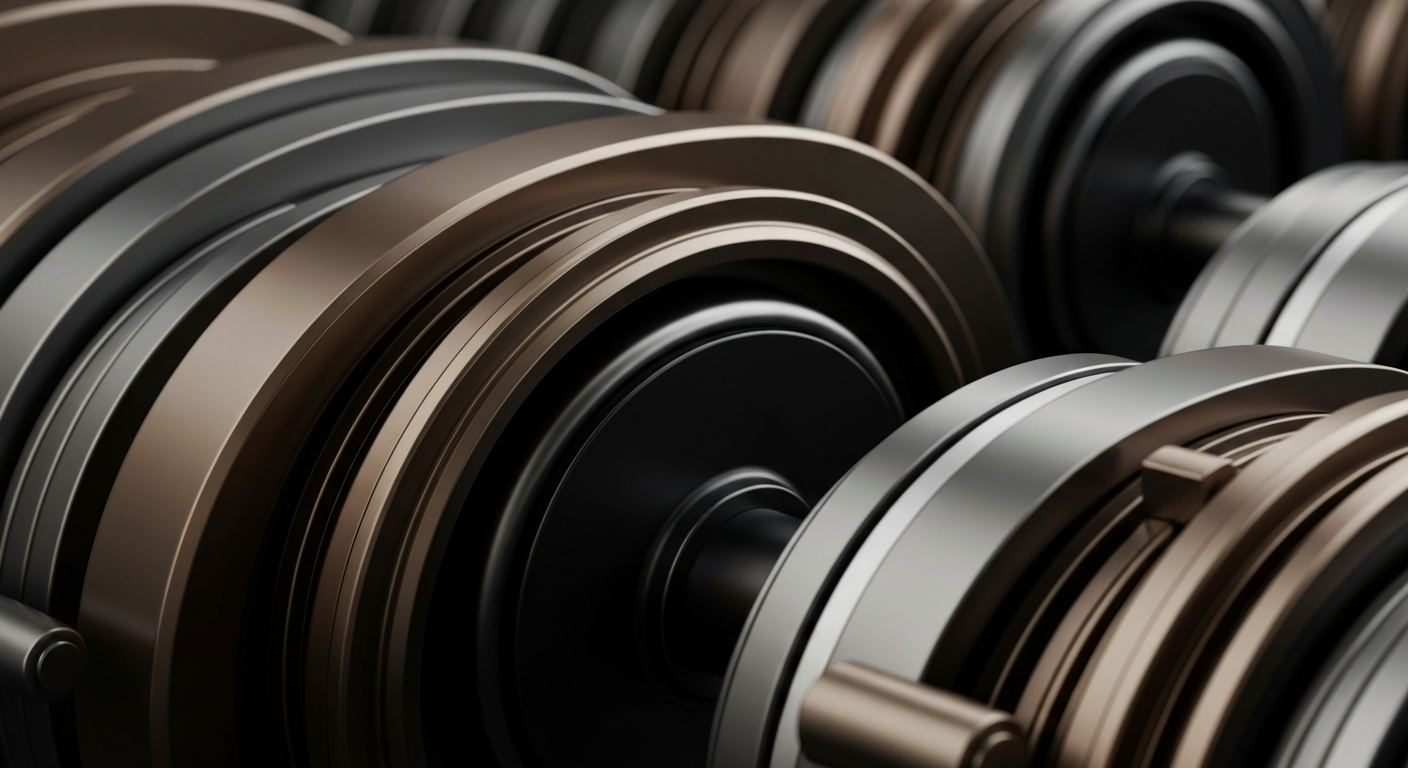 A highly detailed, black-and-white close-up image of the inner workings of a complex banking machine, representing the secure, industrial foundations of the financial services sector.