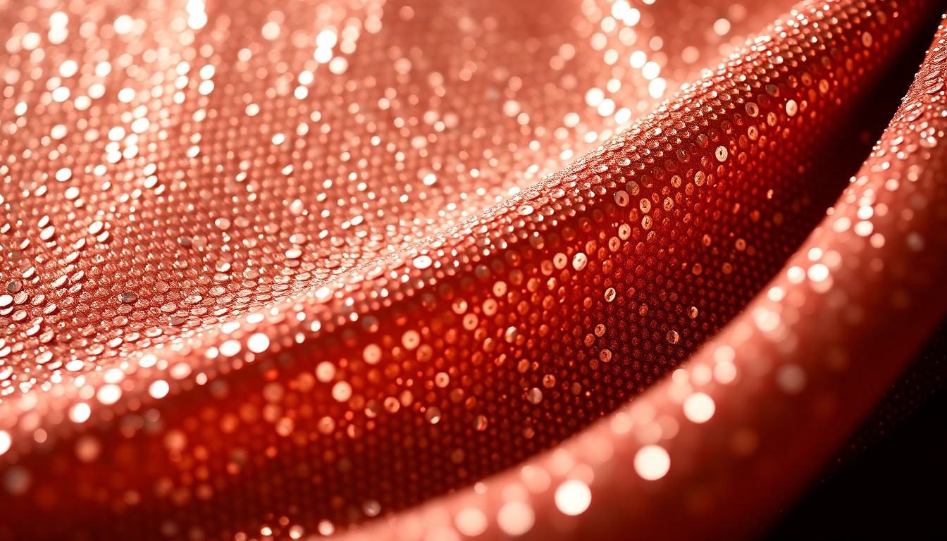 An extreme close-up of shimmering, high-contrast sequins or velvet fabric, conceptually representing the luxurious world of entertainment that the Majors family has embraced.
