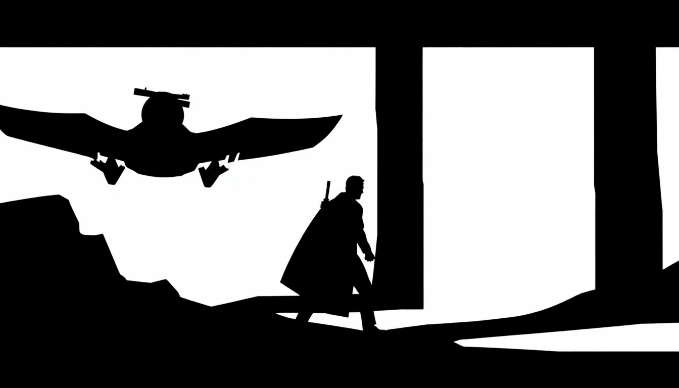 A striking, minimalist illustration featuring jagged, geometric shapes in high-contrast colors, conceptually representing the creative risks and rewards of a fourth movie in a long-running franchise.