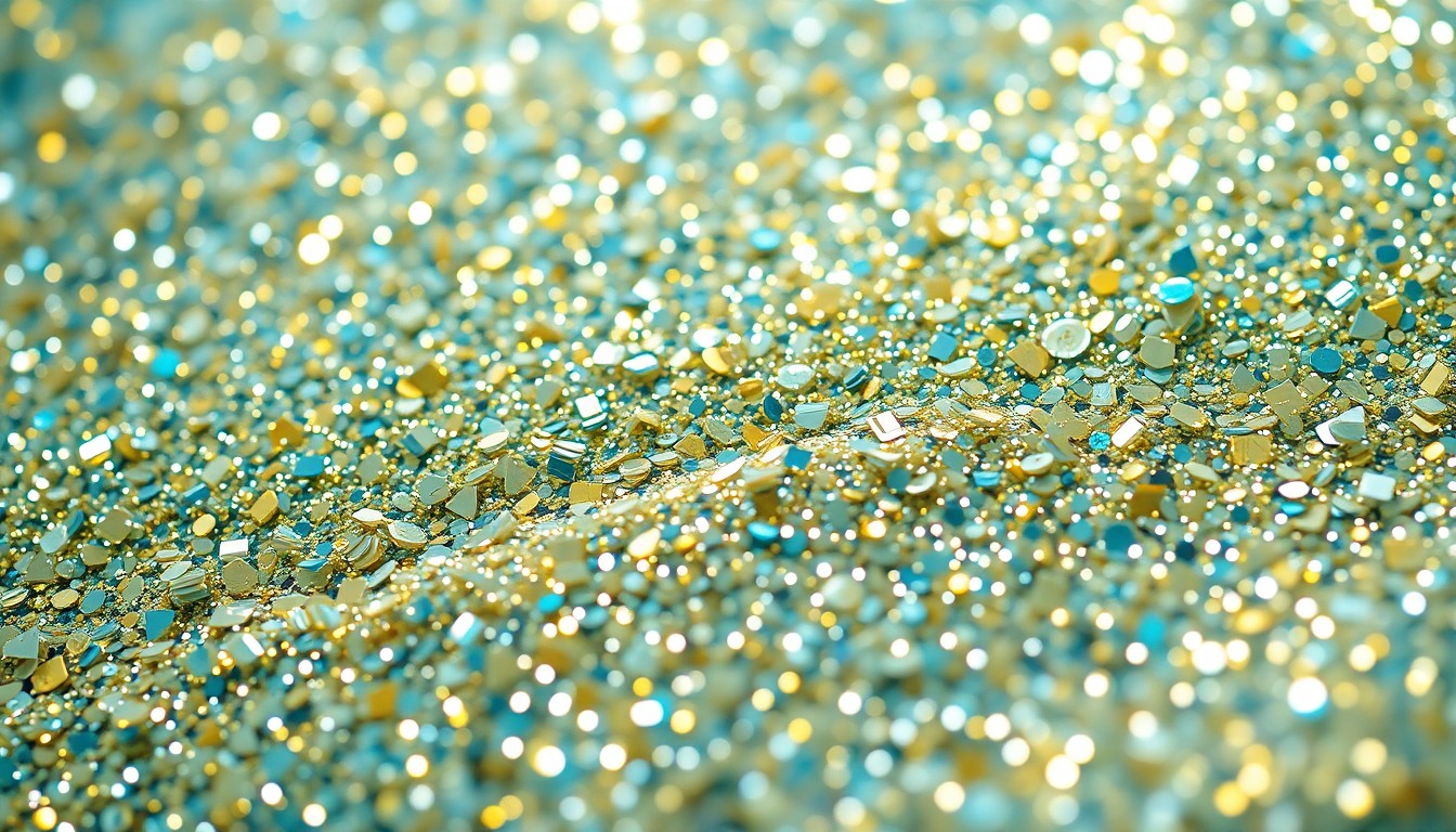 An extreme close-up of a luxurious, glittering fabric texture in shades of gold and silver, conceptually representing the glamour and high-fashion aesthetic of Zendaya's press tour appearances.