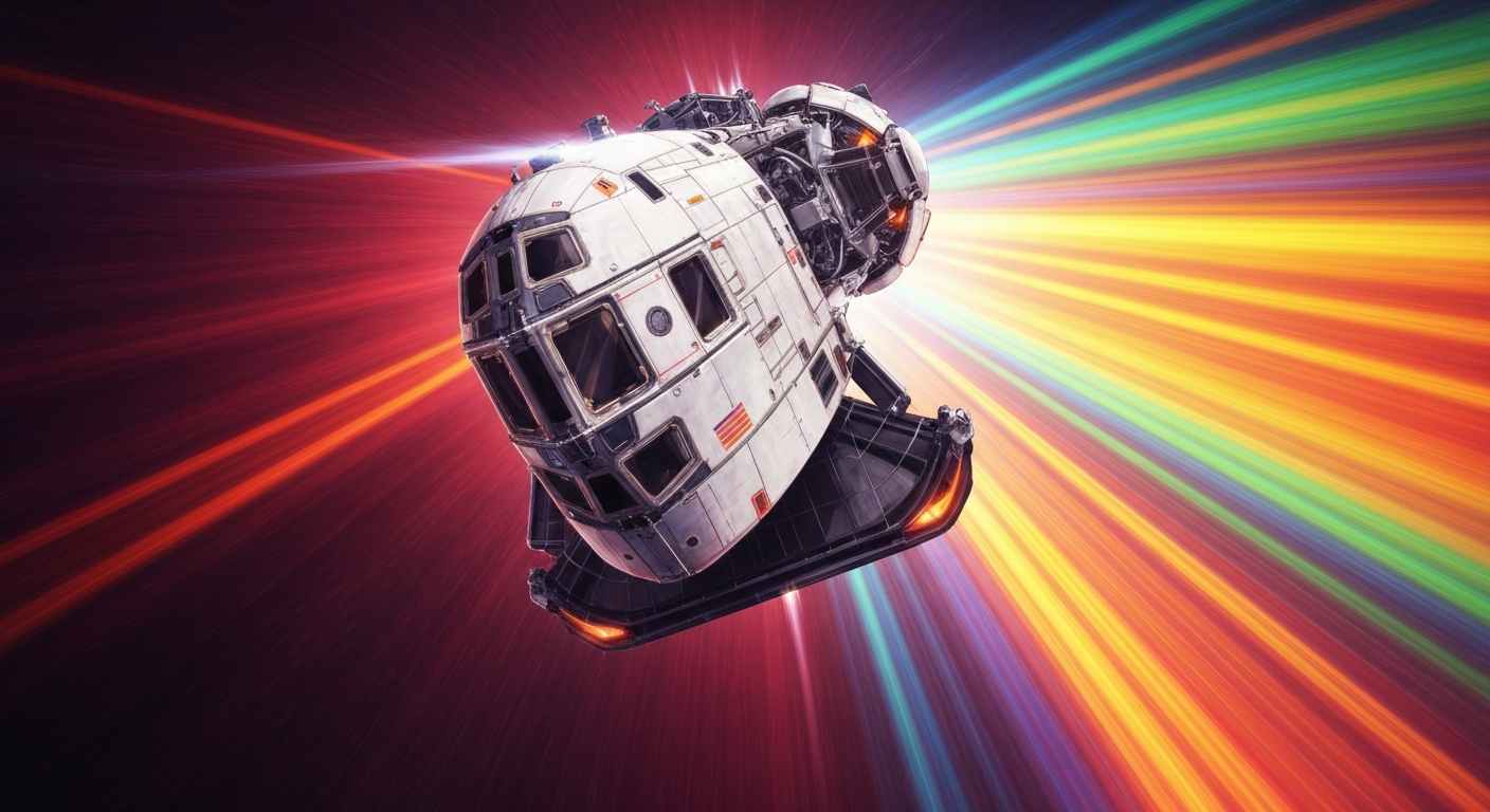 An abstract, blurred image of vibrant colors and shapes, conveying the dynamic motion and engineering of an electric vehicle in motion.