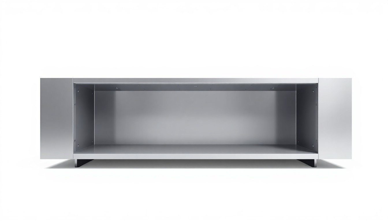 An extreme close-up of a sleek, minimalist metal enclosure with clean lines and subtle metallic accents, conceptually representing Marconi's standardized ARCS system package designed to streamline installation.