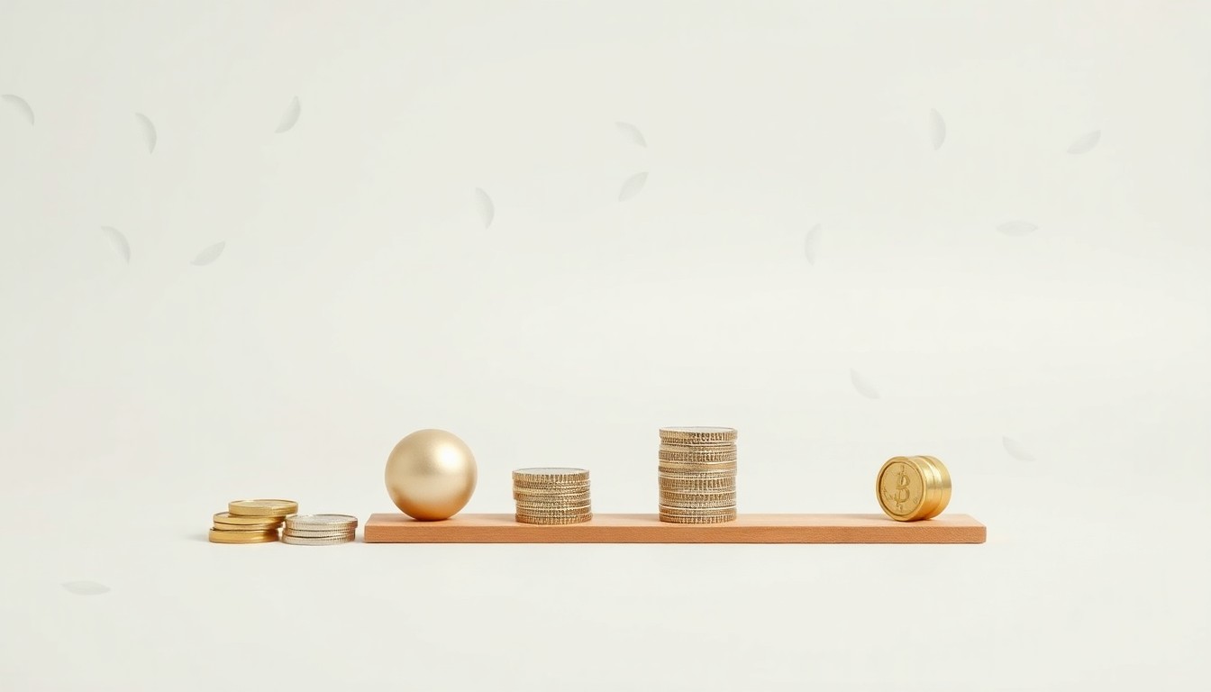 A minimalist studio still life photograph featuring a stack of Mexican pesos, an oil barrel, and a calculator arranged on a clean white background, symbolizing the financial and operational challenges facing Pemex, Mexico's state-owned energy company.